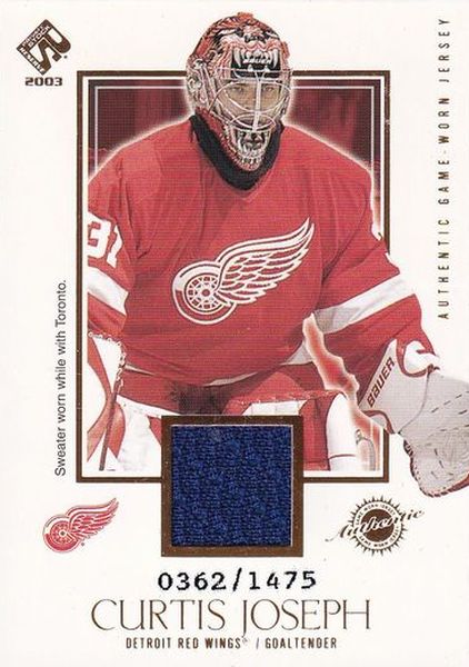 jersey karta CURTIS JOSEPH 02-03 Private Stock Reserve Jersey /1475